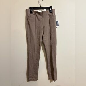 Nine West Women’s Small Slim Leg Stretch pants Tan‎ 32 inch inseam NWT